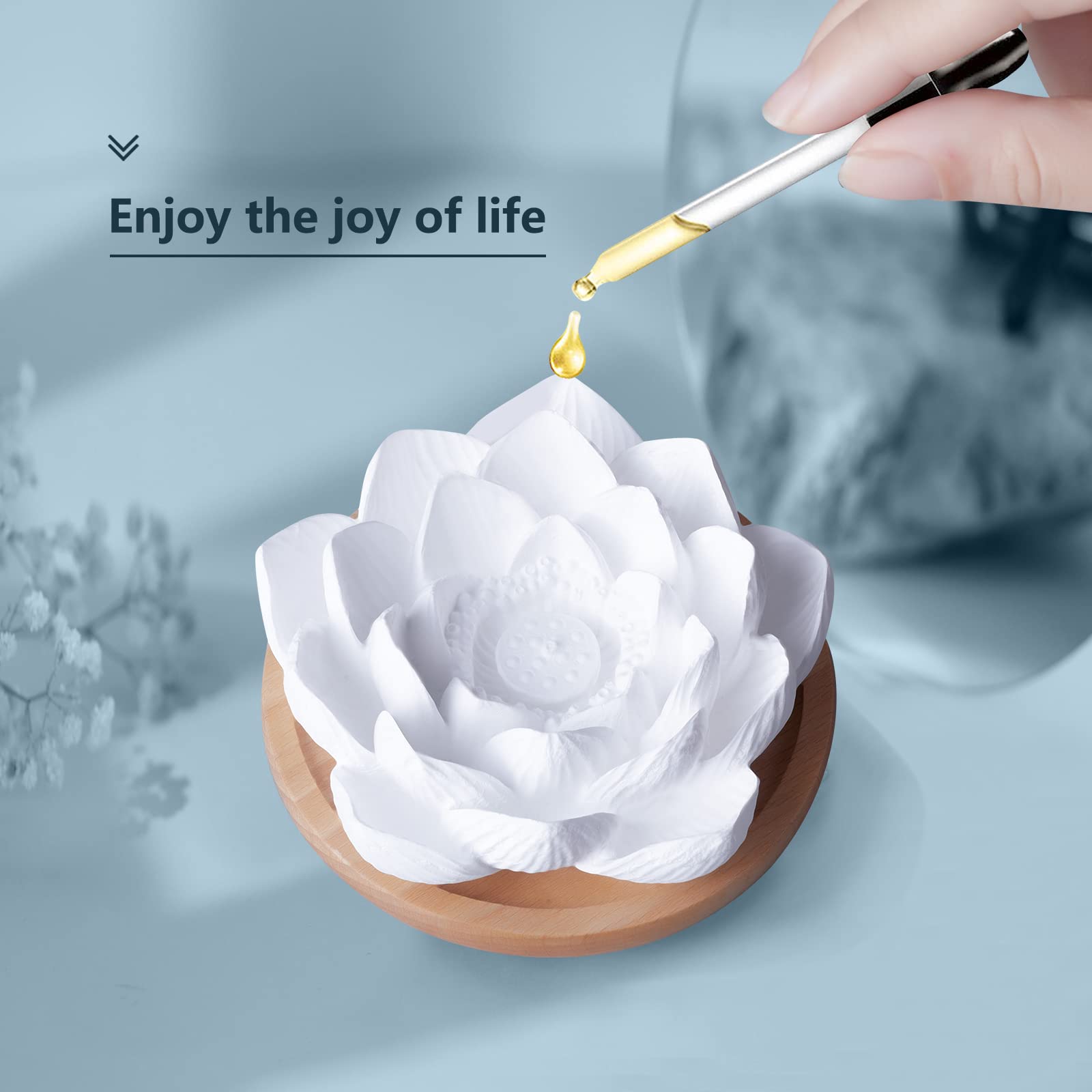 Elegant lotus diffuser used as home decor and aromatherapy