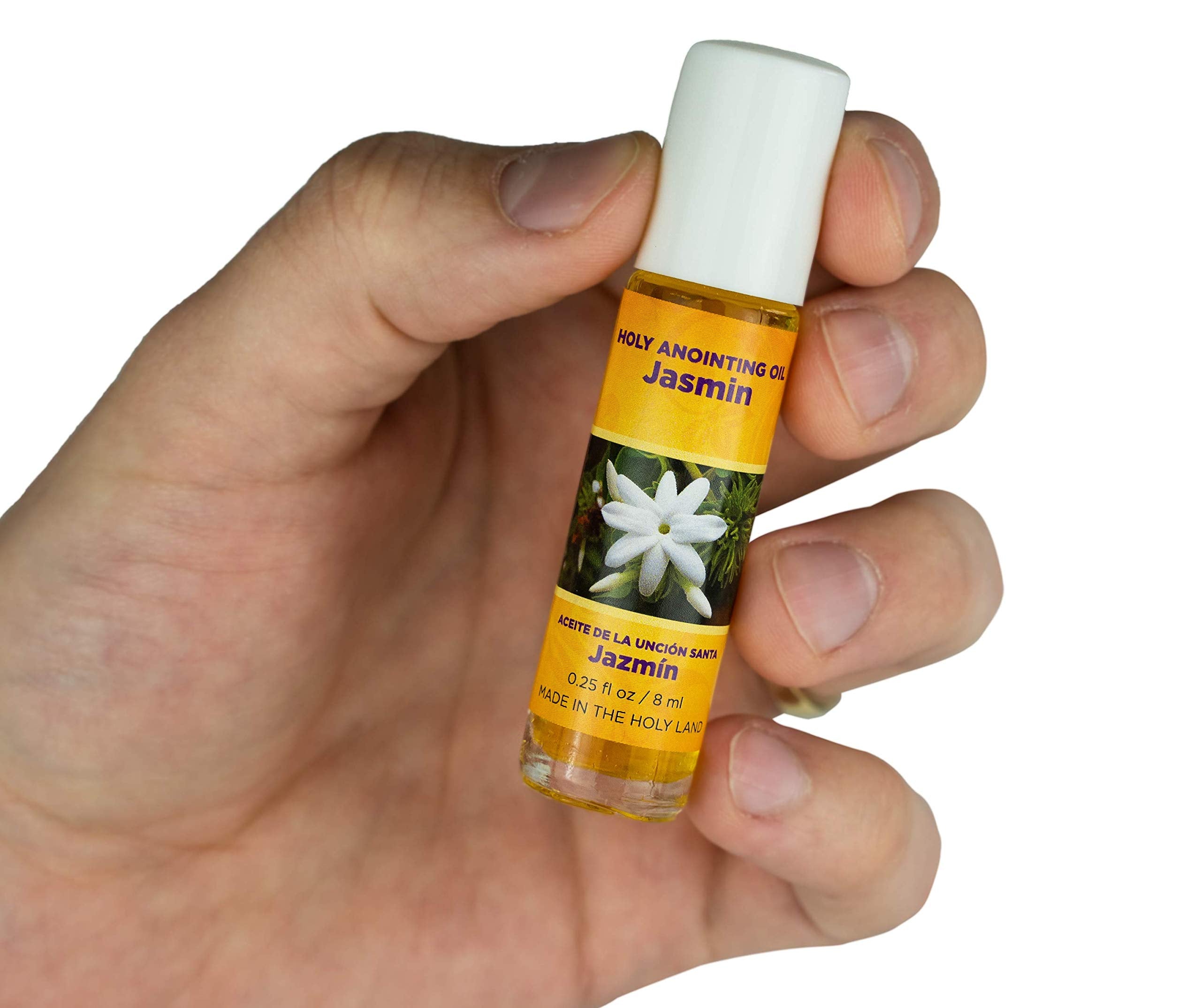 Israeli Jasmine Holy Land Anointing Oil in a 1/4 oz roller bottle for clergy