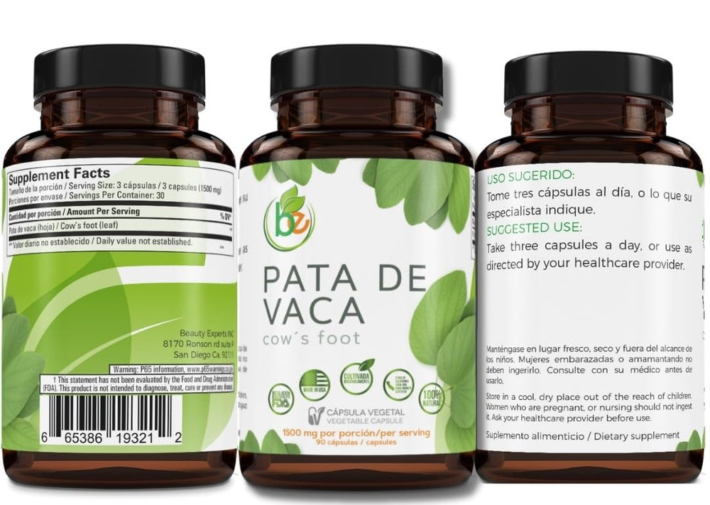 Lifestyle shot showing daily use of Pata de Vaca Capsules