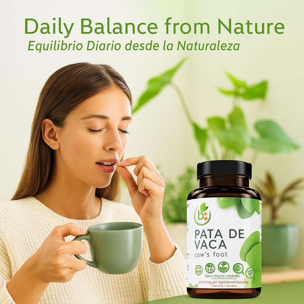 Close-up of ingredients in Pata de Vaca Capsules