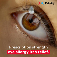 Pataday eye drops dispense image demonstrates a precise one-drop application.