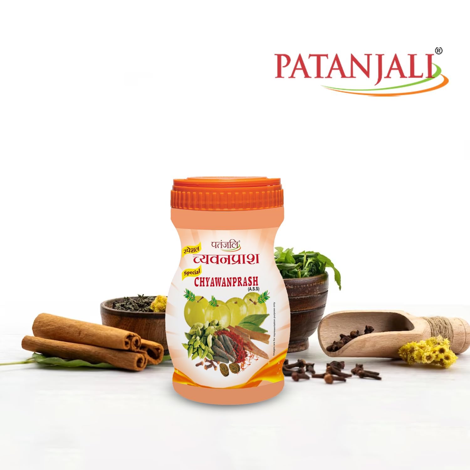 Patanjali Chyawanprash 1000g jar side view