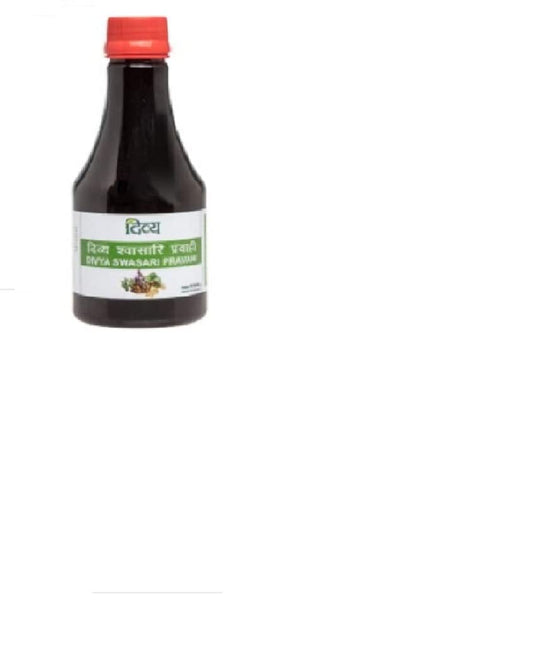 Patanjali Divya Swasari Pravahi Syrup bottle front 250ml