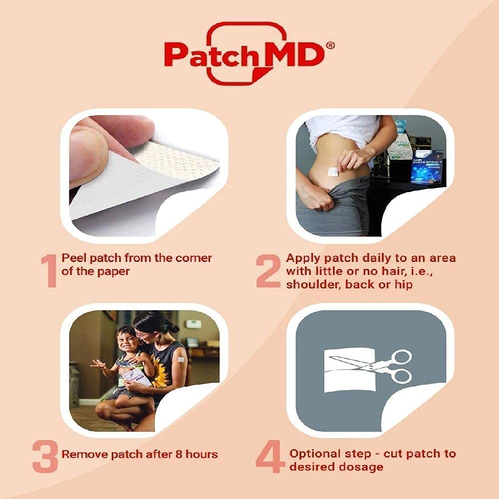 Applying PatchMD Biotin Plus Patch to skin