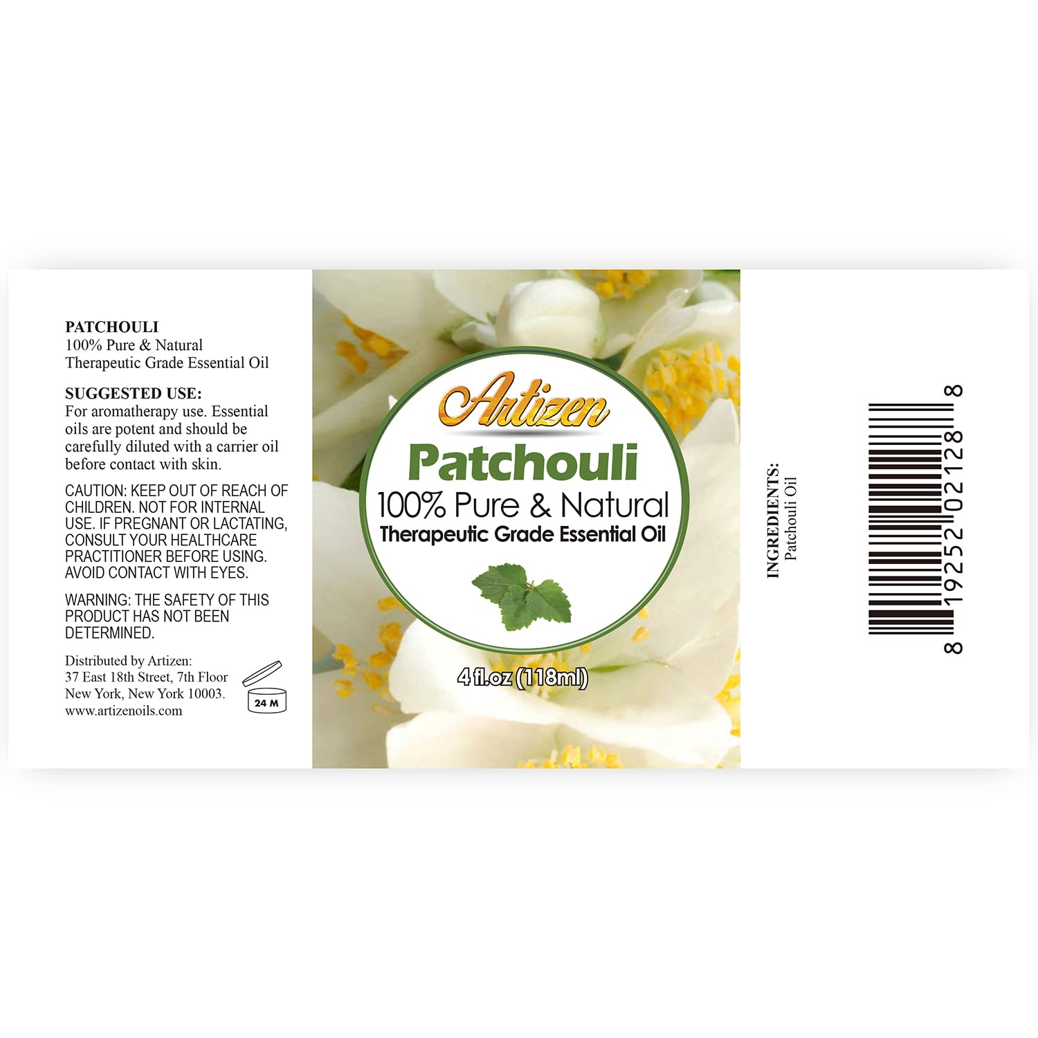 4oz glass bottle of Patchouli Essential Oil