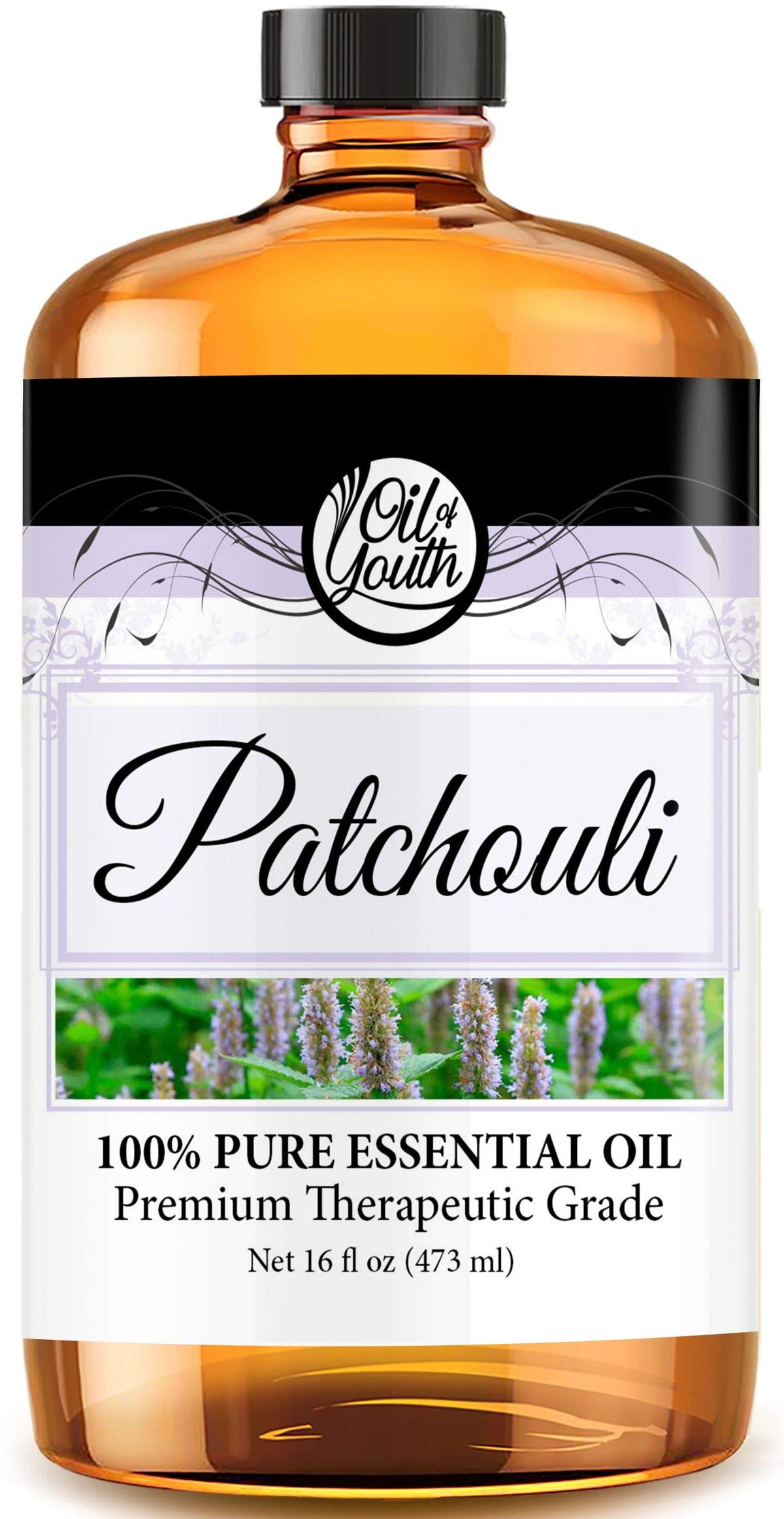 16oz bottle of Patchouli Essential Oil