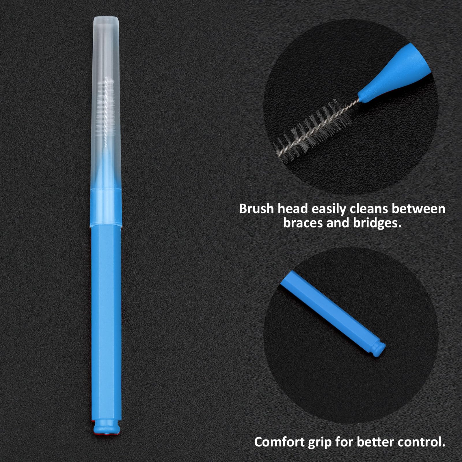 Compact and portable interdental brush set for travel