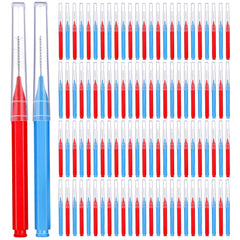 Patelai 100-piece interdental brushes set in blue and red colors