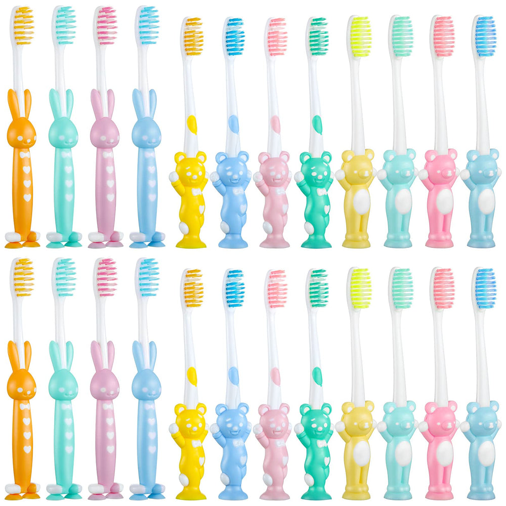 Patelai 24-piece toddler toothbrush set with soft bristles for ages 2 and up