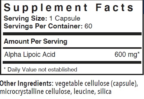 60-capsule bottle of Patient One ALA