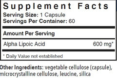 60-capsule bottle of Patient One ALA