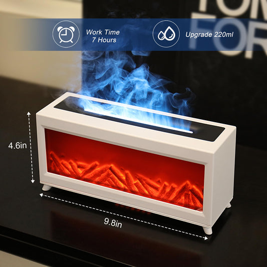 Close-up of PATNOLE diffuser showing realistic flame atmosphere