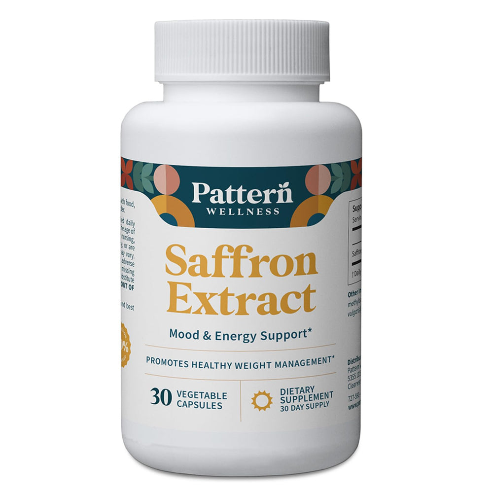 Pattern Wellness Saffron Extract bottle label