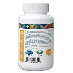 Saffron extract capsules showing 88.5 mg per serving