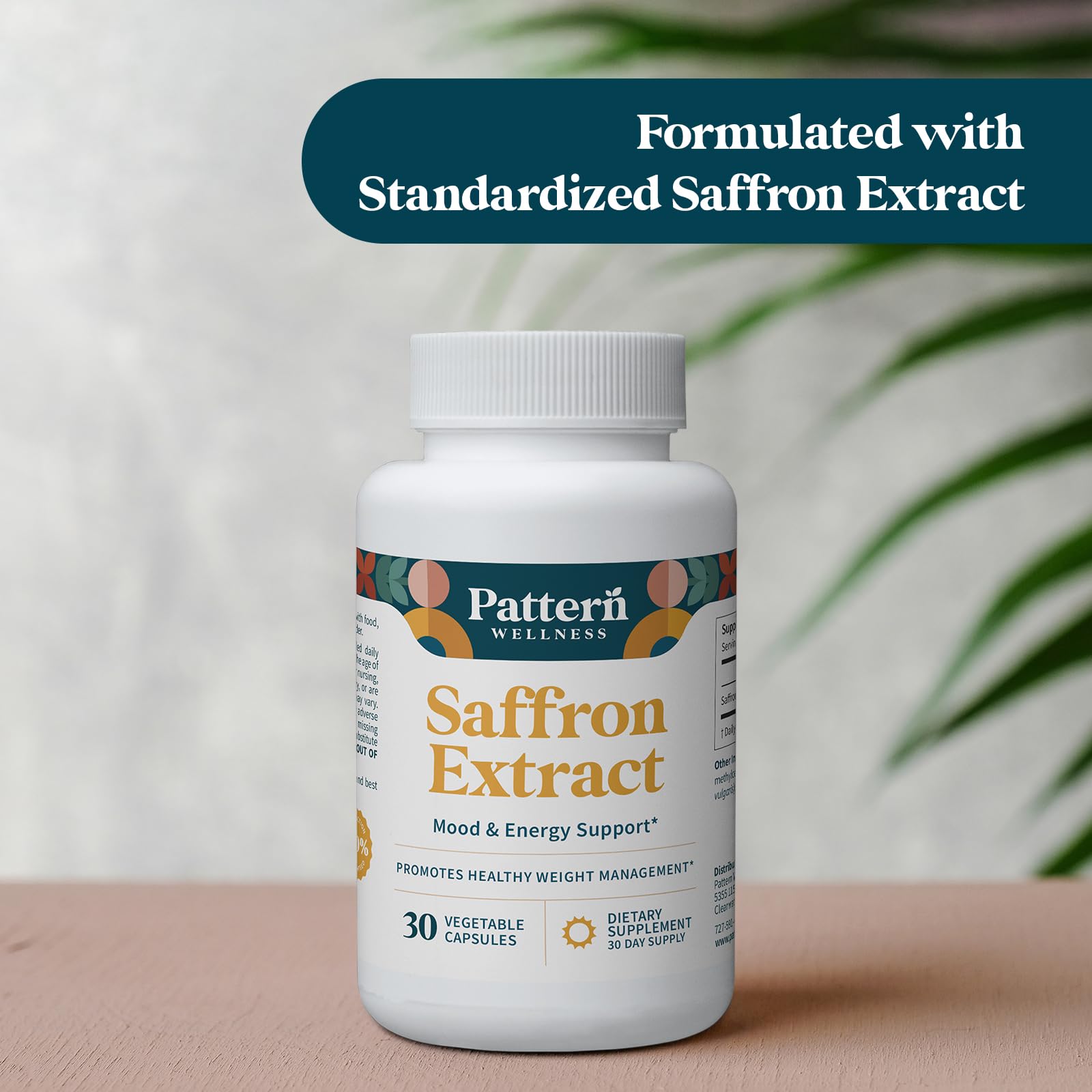 Healthy lifestyle scene with saffron supplement