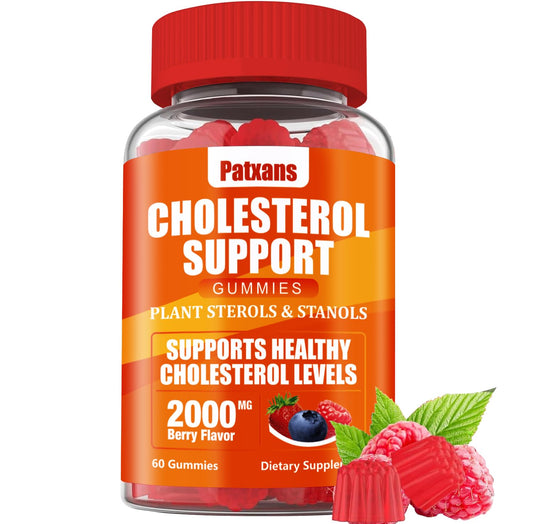 Patxans Cholesterol Support Gummies bottle – Mixed Berry flavor (60 count)