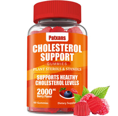 Patxans Cholesterol Support Gummies bottle – Mixed Berry flavor (60 count)