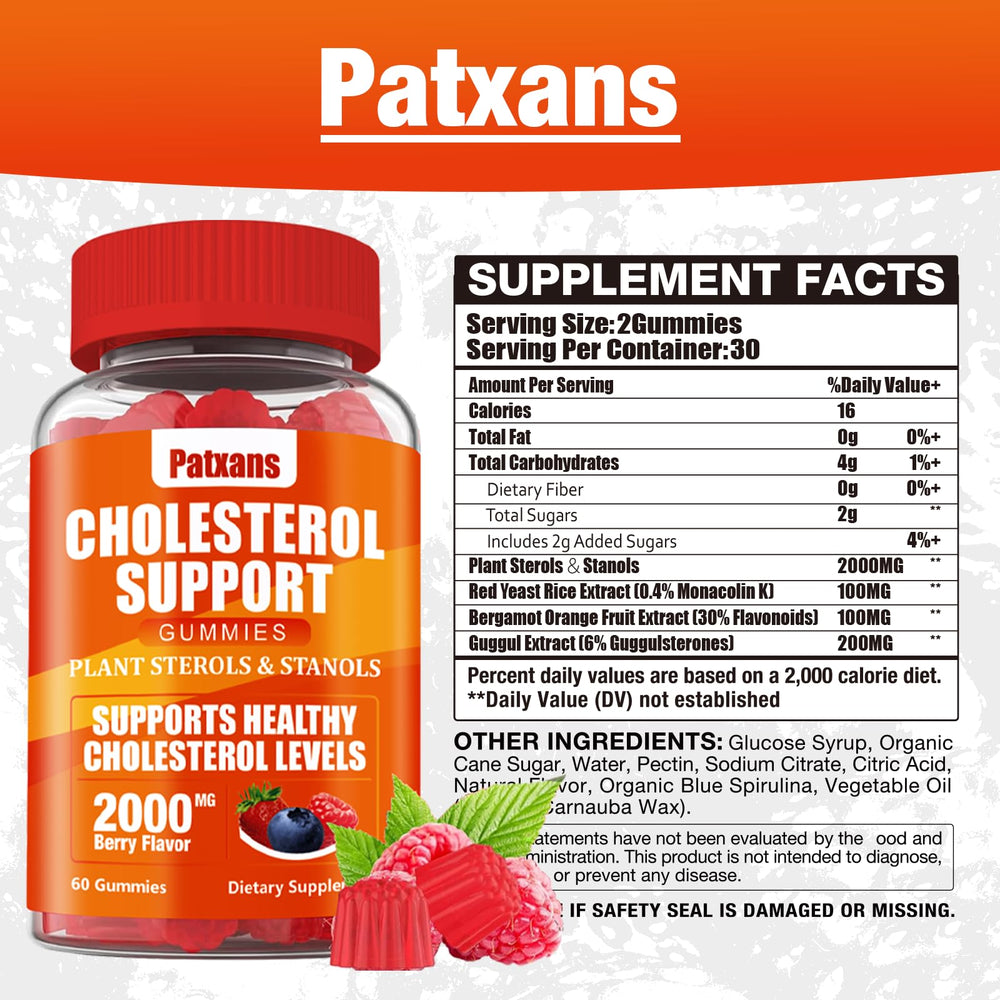 Label highlighting 2000 mg plant sterols & stanols per serving