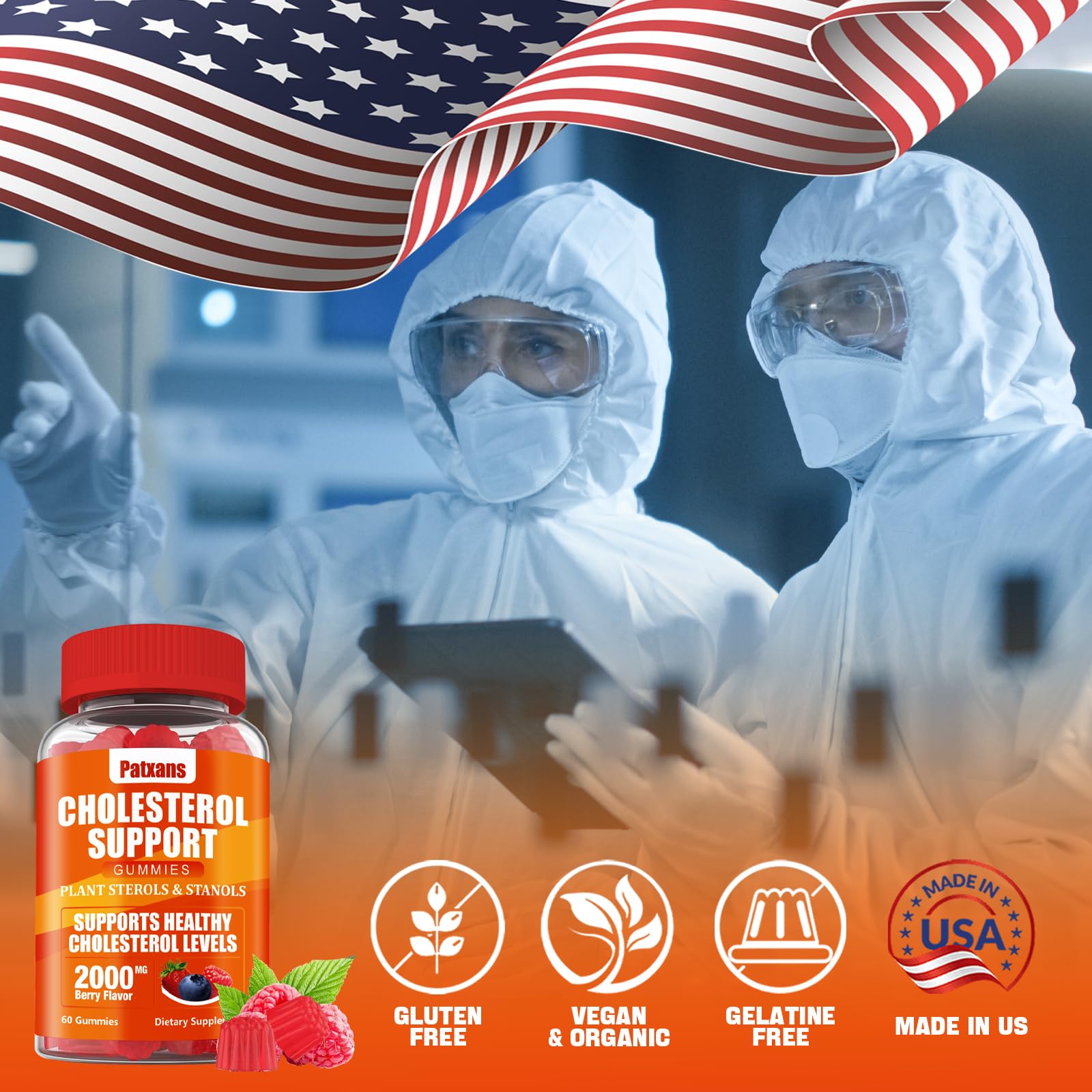 Patxans gummies showing pectin-based formula
