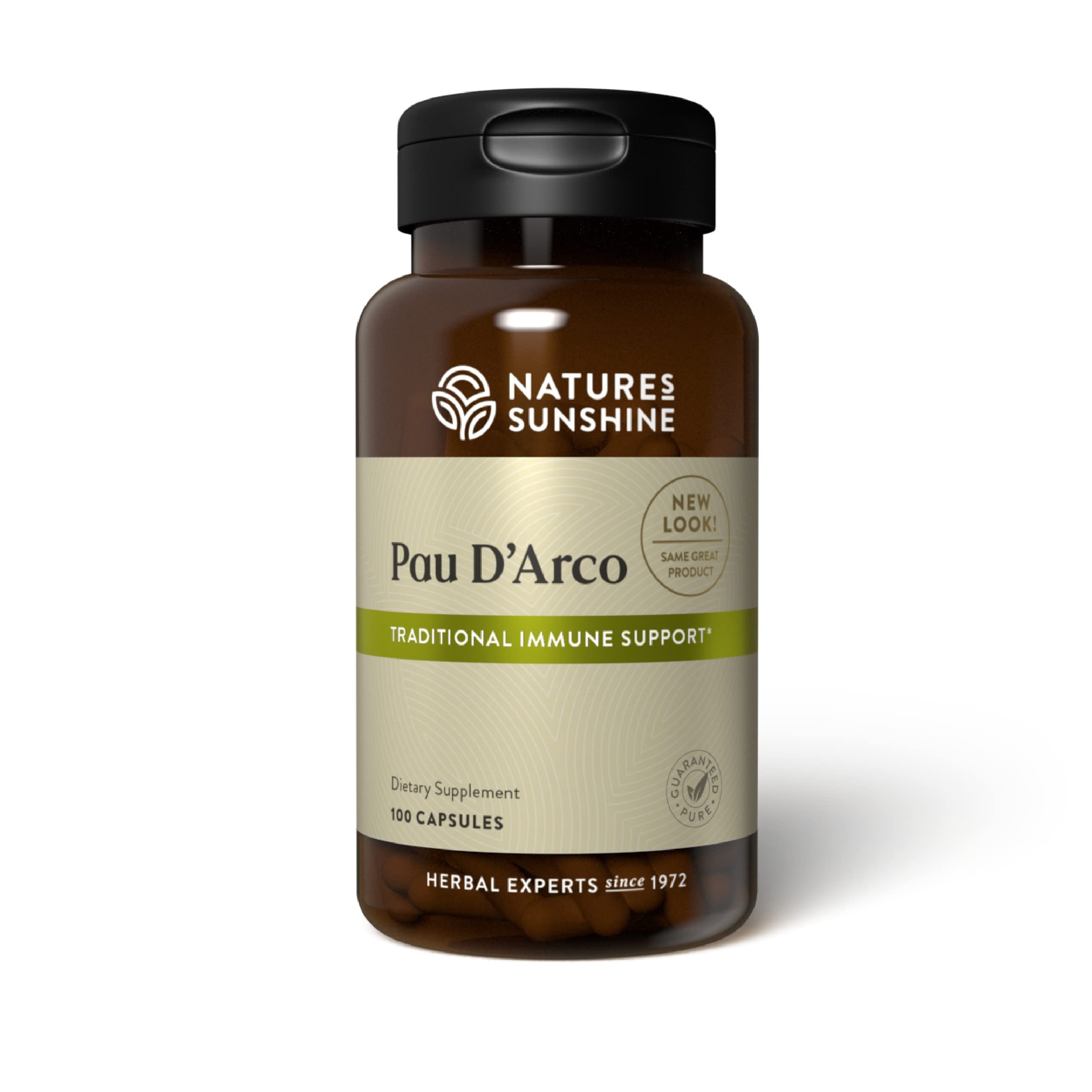 Nature's Sunshine Pau D'Arco 100 capsules bottle – front label
