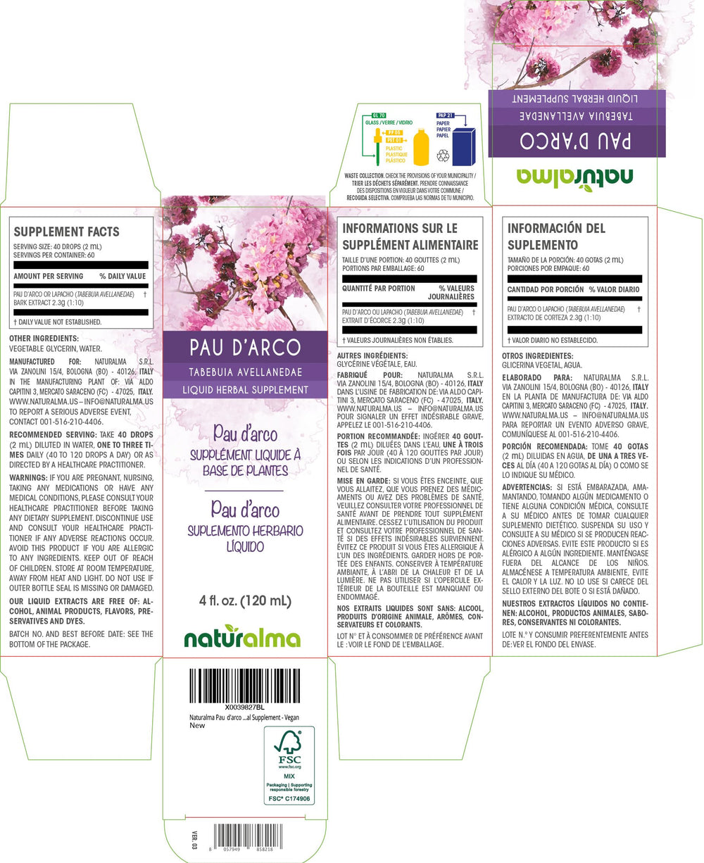 Droppers for Pau d'Arco Lapacho tincture drops