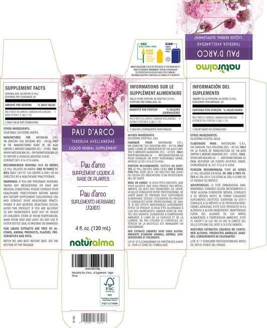Droppers for Pau d'Arco Lapacho tincture drops