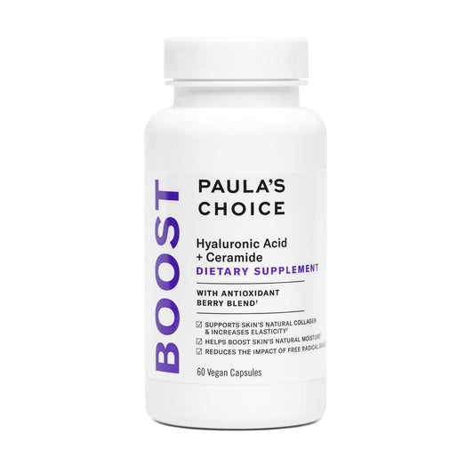 Bottle of Paula's Choice Hyaluronic Acid + Ceramide Dietary Supplement