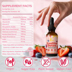 Graphic showing Vitamins D3, B12, and C on bottle