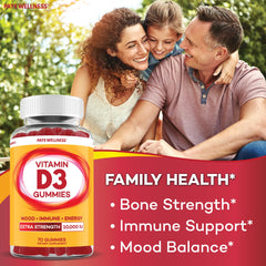 Berry-flavored Vitamin D3 Gummies close-up