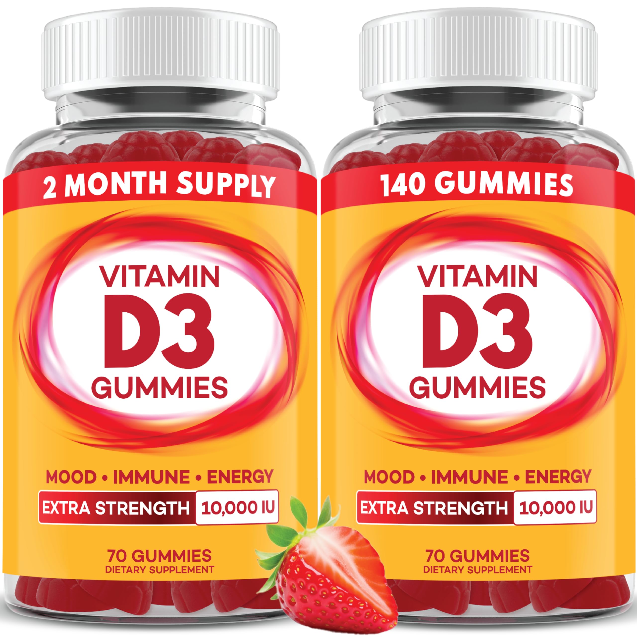 PAYÉ Vitamin D3 Gummies bottle – 140 count, 10,000 IU per serving