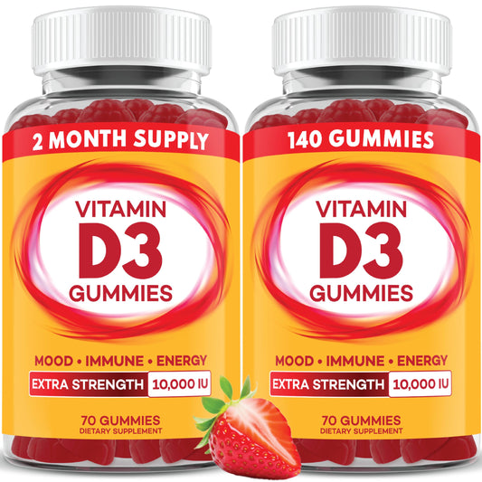 PAYÉ Vitamin D3 Gummies bottle – 140 count, 10,000 IU per serving