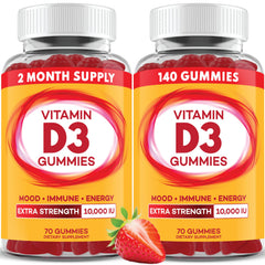 PAYÉ Vitamin D3 Gummies bottle – 140 count, 10,000 IU per serving