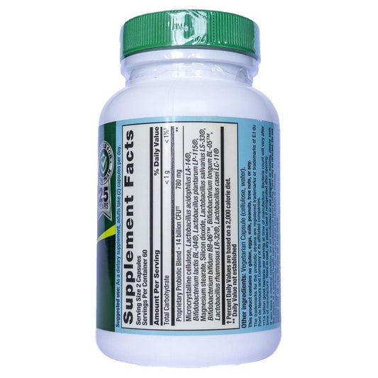 PB 8 8 Strains Probiotic 120 CT bottle side view