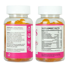 Non-GMO ingredients and label on PCOS gummies