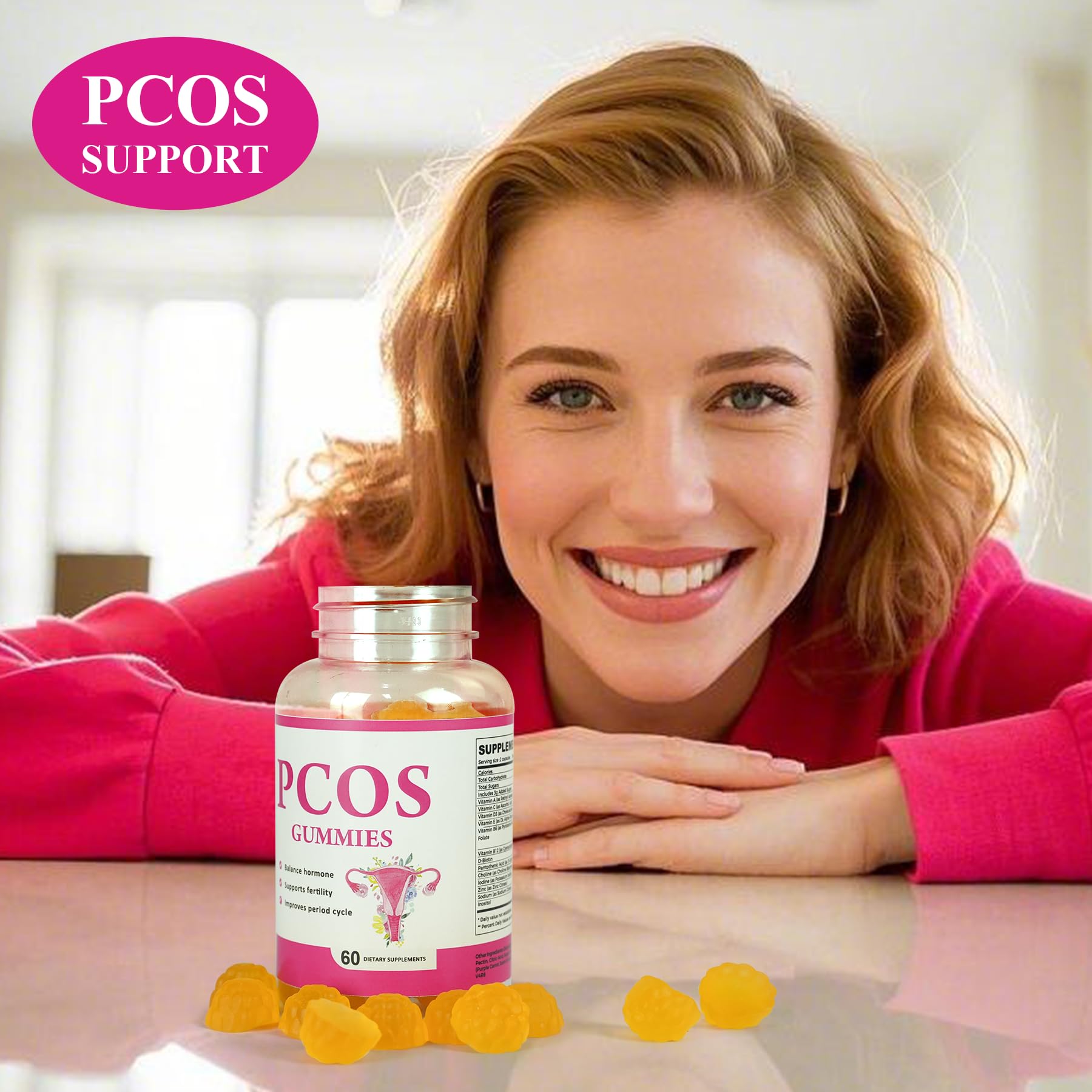 Gummies ingredients Inositol and Biotin highlighted