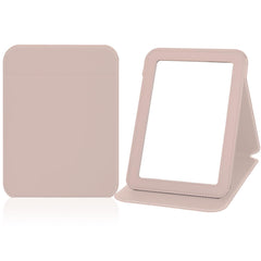 PDOZV desk folding mirror in rose gold with compact travel-friendly design and subtle pattern