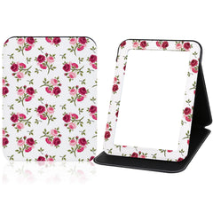 PDOZV rose-pattern mirror closed, portable for travel
