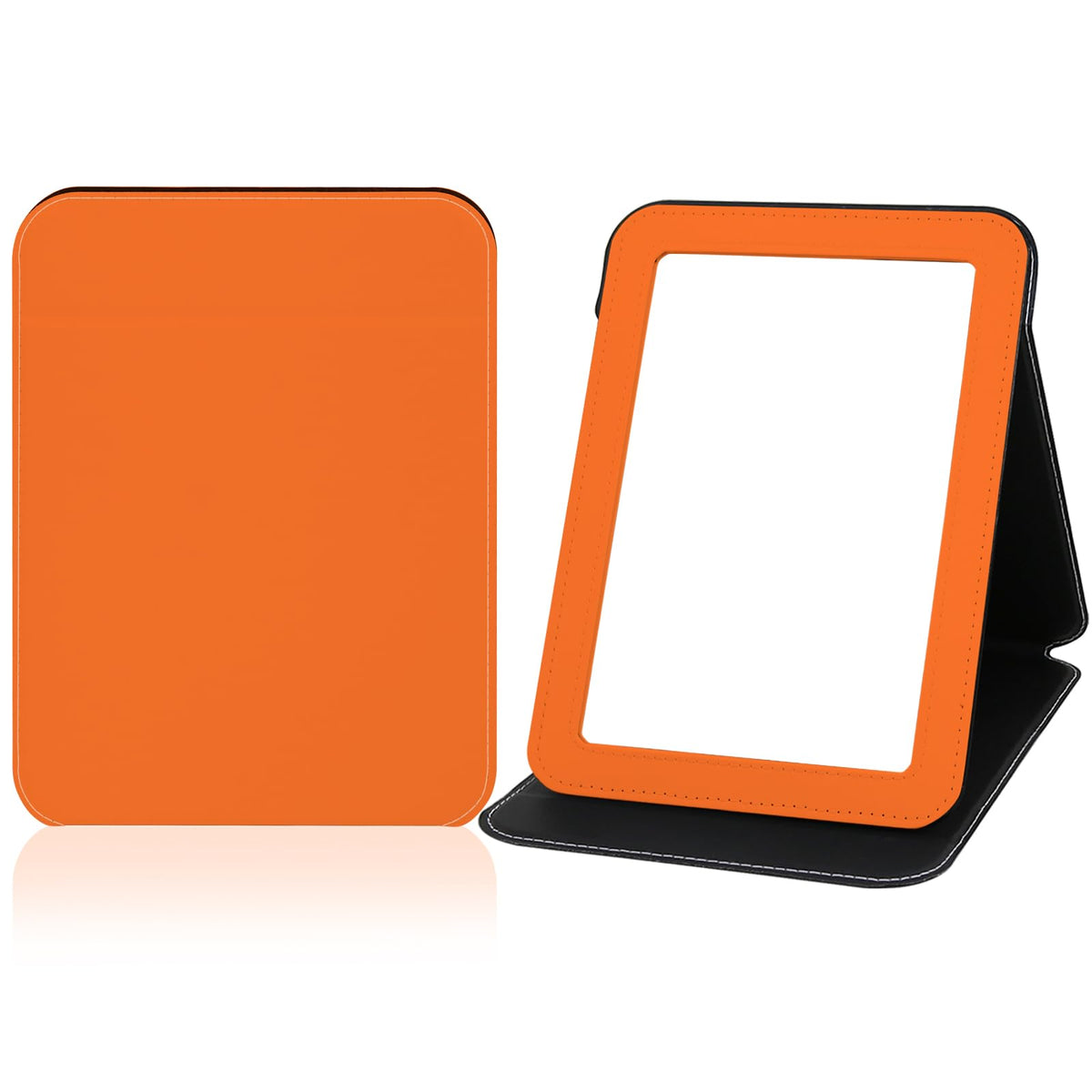 PDOZV portable mirror with folding stand for on-the-go makeup touch-ups