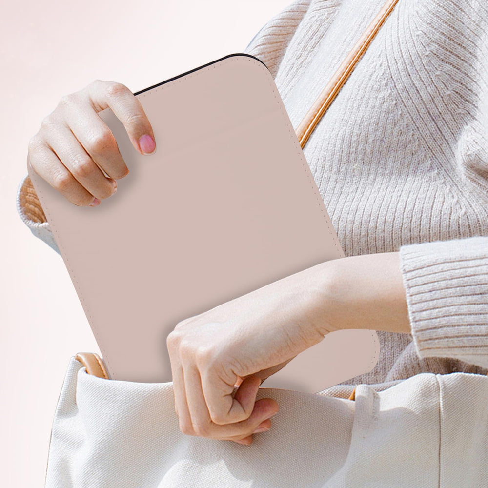 PDOZV PU leather-protected surface shields the mirror during travel