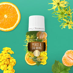 Relaxation scene featuring Peace & Calming aromatherapy