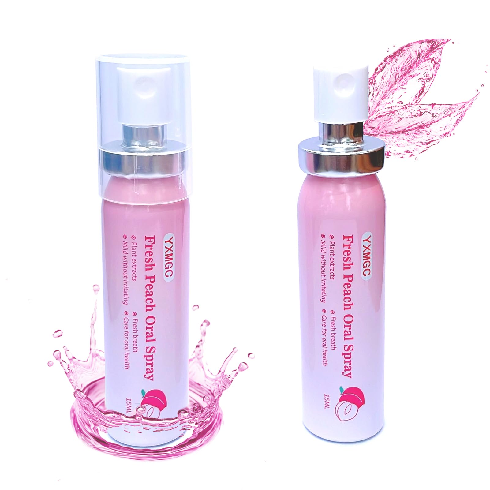 Peach Mint Fresh Breath Oral Spray bottle front view