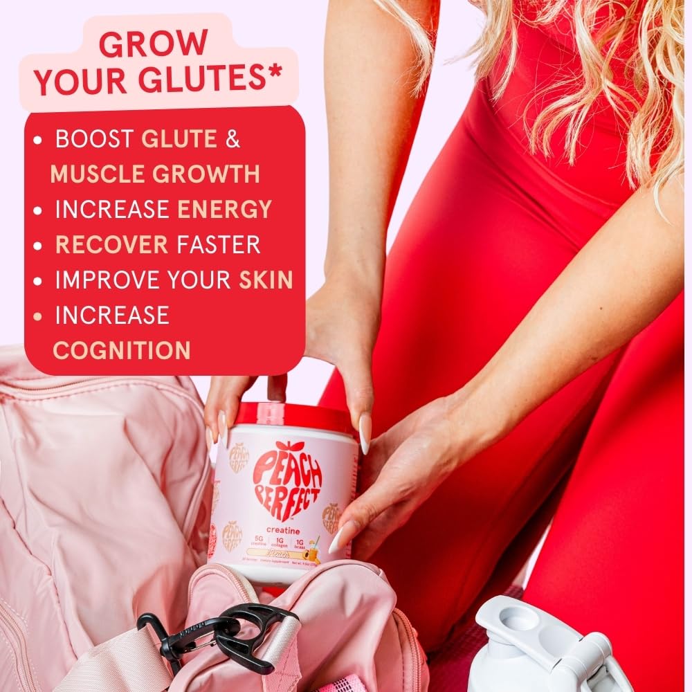 Peach Perfect Creatine with BCAAs and collagen for skin and muscle health