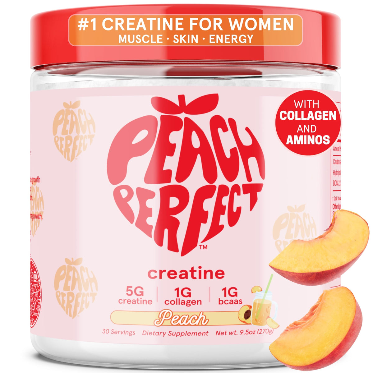 Peach Perfect Creatine front view