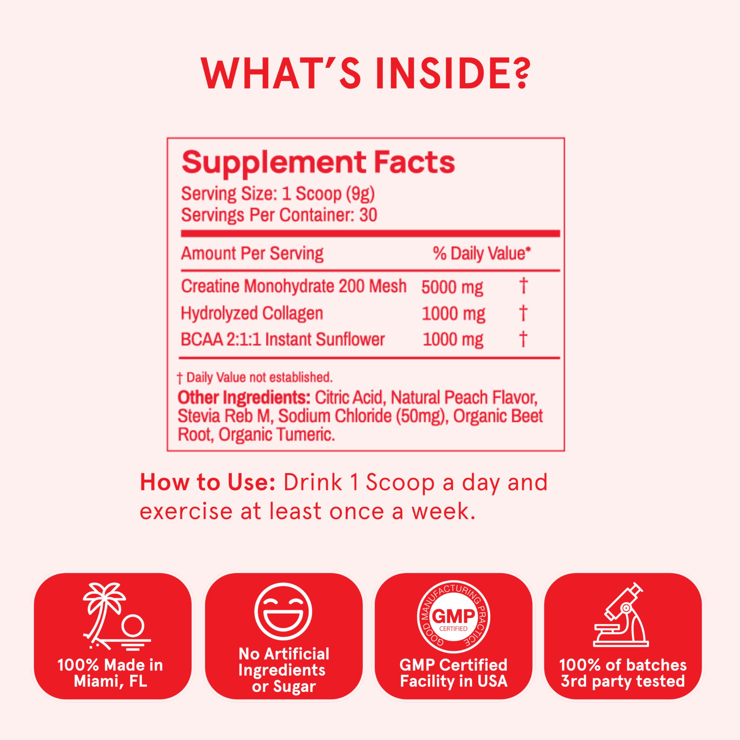Glute-focused support with Peach Perfect Creatine