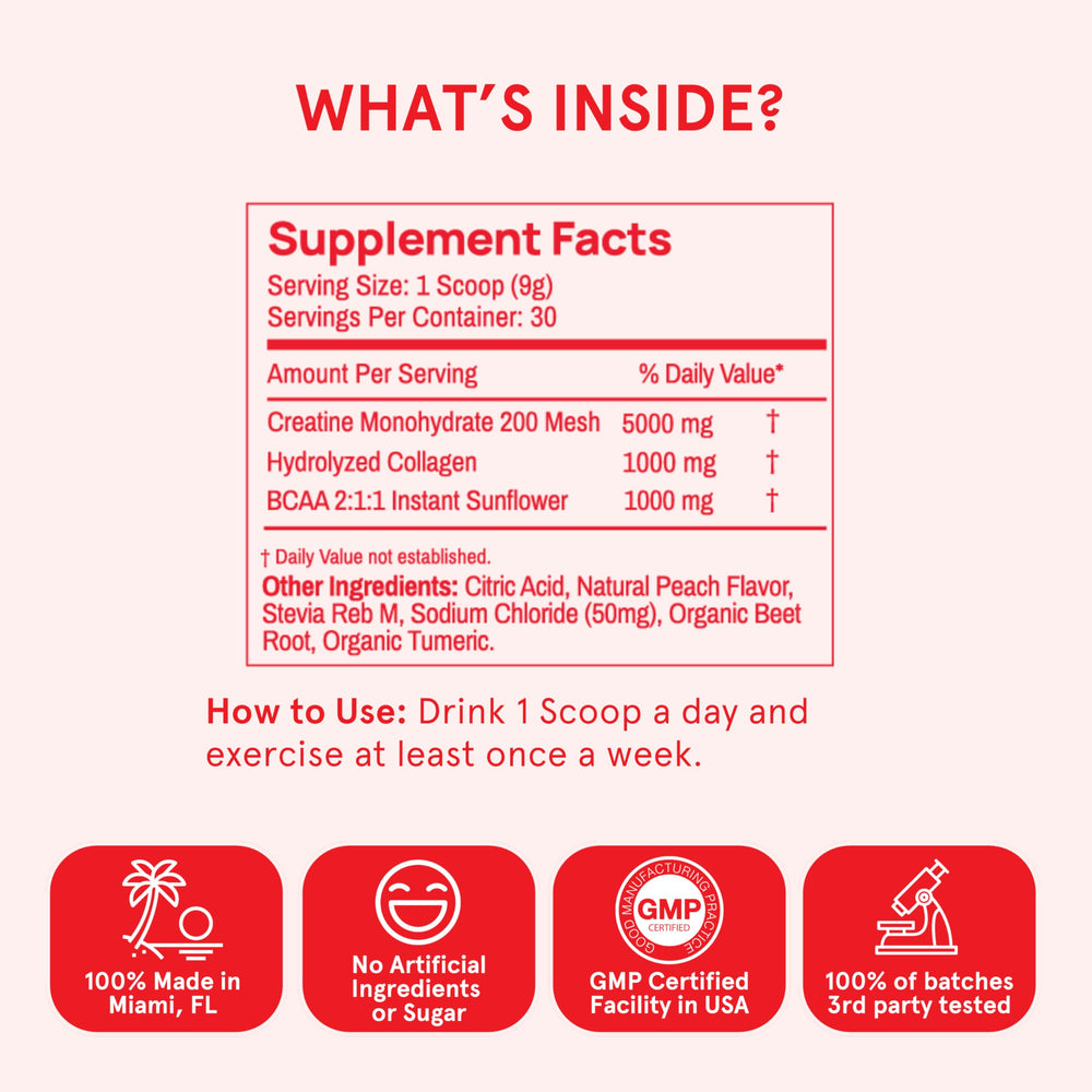 Glute-focused support with Peach Perfect Creatine