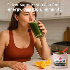 Juicy orange flavor and convenient scoop for daily use