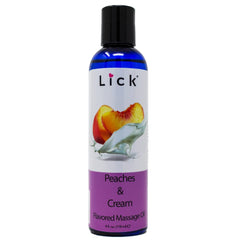Peaches and Cream edible massage oil bottle