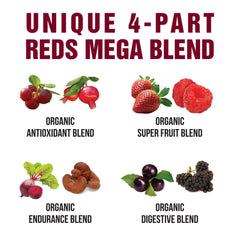 Vegan, low-carb, high-energy red superfood powder mix