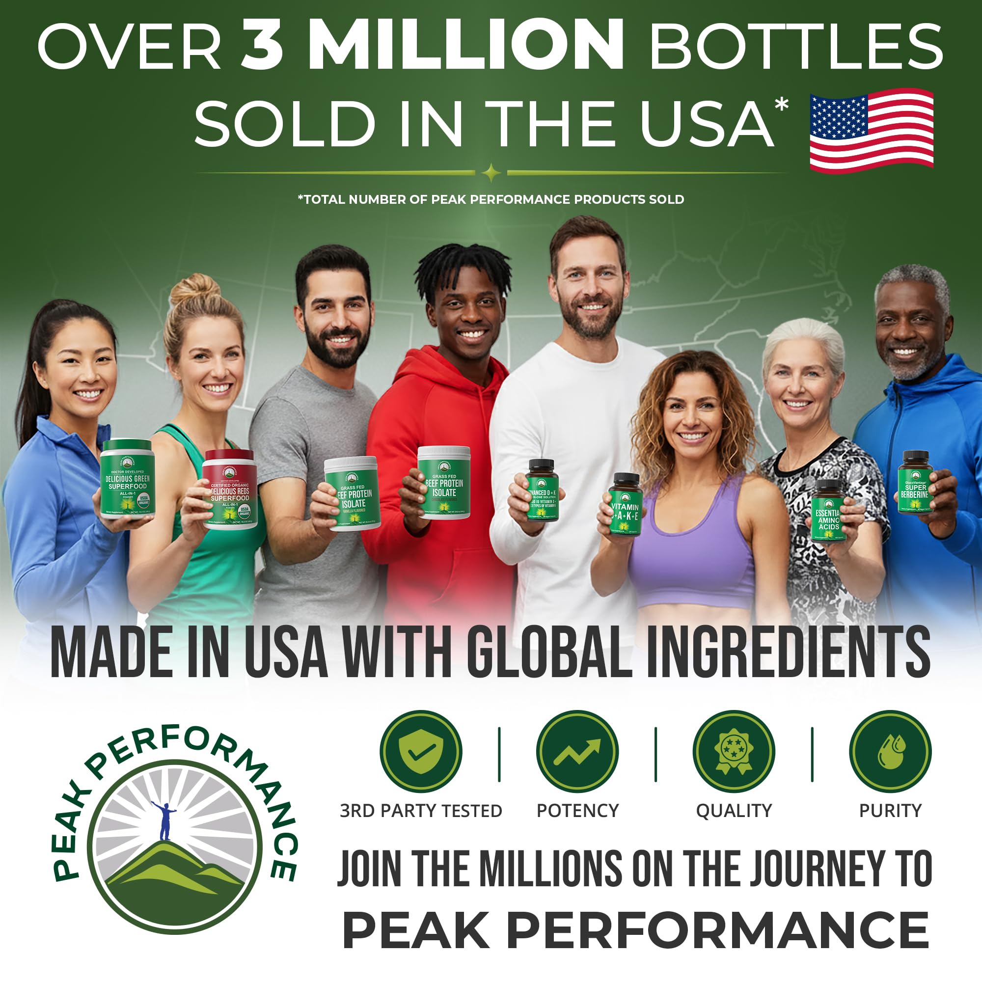 Peak Performance Organic Reds prepared drink in glass for refreshing hydration