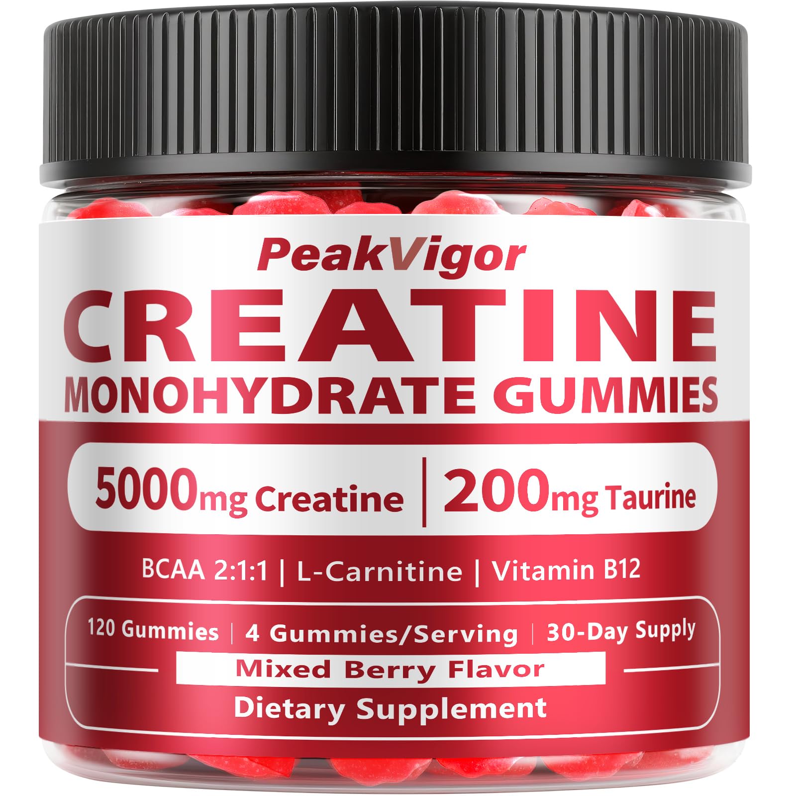 PeakVigor Organics Creatine Gummies packaging